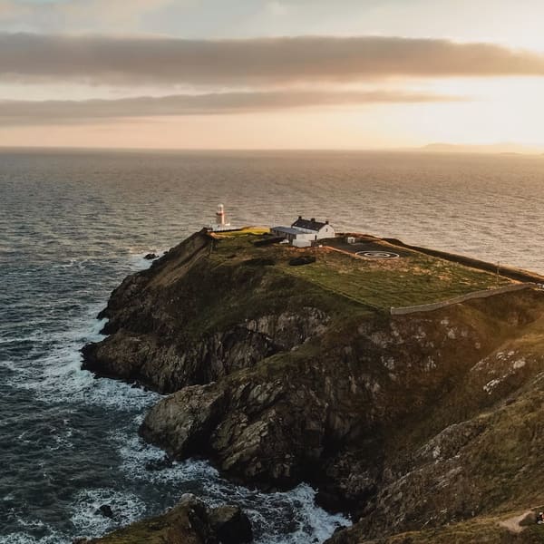 The Baily Lighthouse on Howth Head at sunset